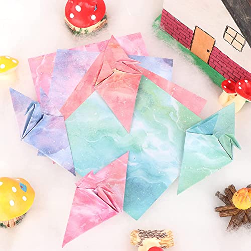 Nhbtykl 400 Sheets Double Sided Origami Paper Kit 3.75 X 3.75 Inch Beautiful Sky Scrapbook Paper Galaxy Outer Space Star Pattern Paper Easy Folding For Arts Crafts School Kids Teachers #TOP6