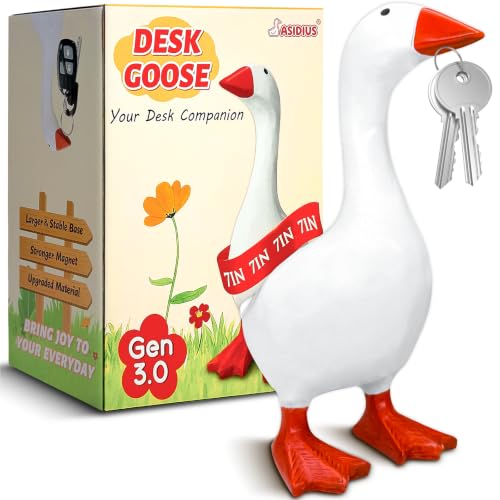 Asidius 7 Inch Desk Goose Key Holder, Upgraded Magnetic Beak
