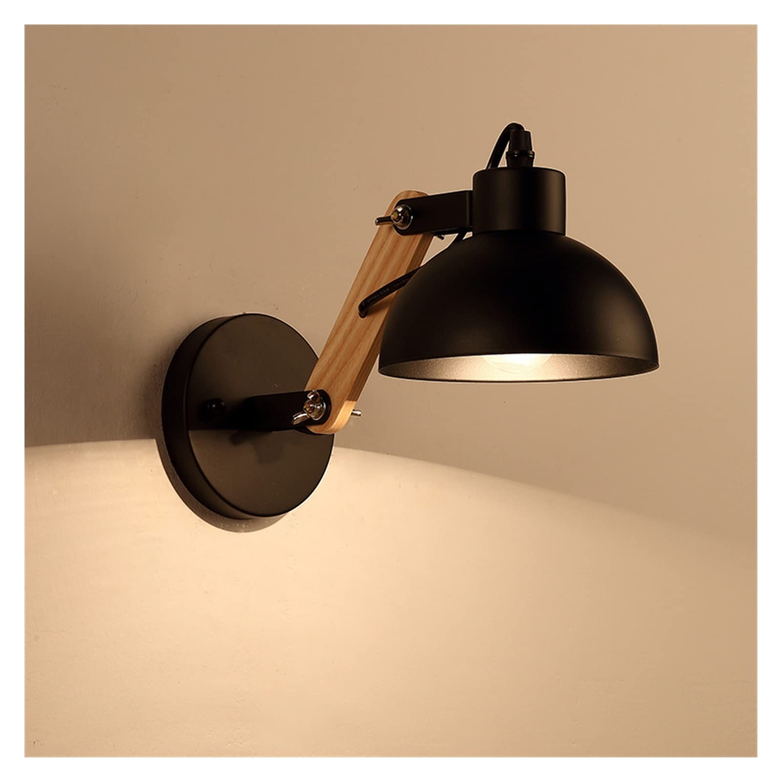 Aplique de madera con brazo ajustable y diseño nórdico para iluminar tu pasillo 7