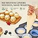 BRONYPRO Silicone Muffin Pans for Baking with Metal Frame, Egg Bite Molds, Cupcake Pans 12 Regular Size, Muffin Tins Easy to Pop Nonstick Non Toxic Bakeware for Oven,Blue