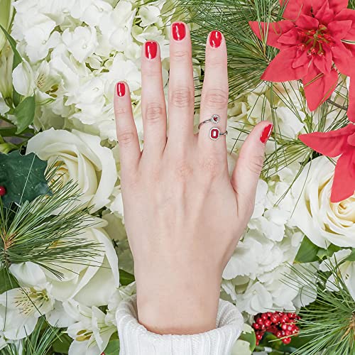 Stone Armory Ohio State University Ring For Women | Block O Ohio State Jewelry | Ohio State University Buckeyes Class Ring | Perfect Ohio State Gift For Fans, Students, Alumni | Adjustable In Size Ohio State Buckeyes Ring #TOP5