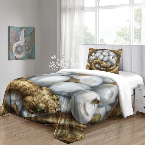 Housse de couette serpent zippée pour un lit simple toujours impeccable - 6