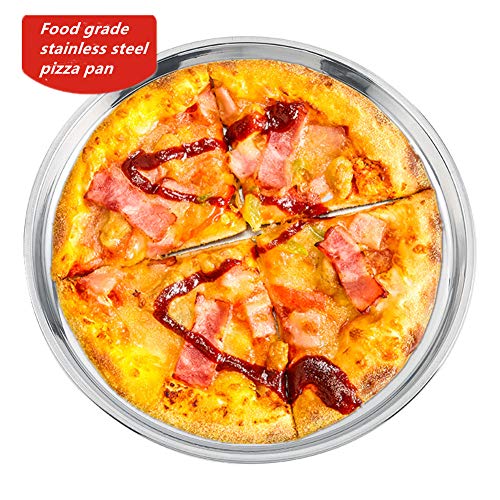 Beenific 061 Deep Dish Pizza Pan,Stainless Steel Pizza Tray Oven Pan,Pie Pan Grill Pan Baking Pan10-12-14Inch thumb #1