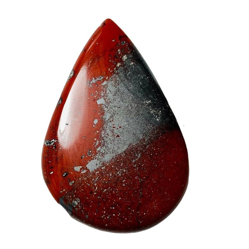 Jaspe rouge de haute qualité en cabochon goutte 44x29mm pour joaillerie artisanale