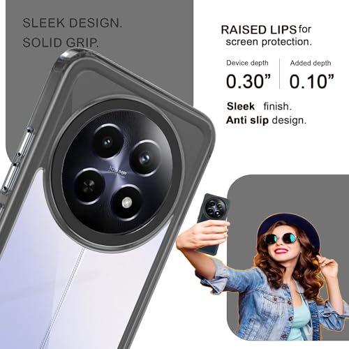 Image of A rtistque Ultra Stylish Back Cover Case for Realme Narzo 70x 5G / N65 / Realme 13 /12 /12X 5G / C65 5G |Premium Shockproof TPU|Protective Design|Realme 12 5G /12X 5G /Realme 13 5G Back Cover - Black