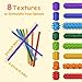 Fidget Toys Sensory Sticks: 8 Pack Textured Silicone Sensory Toys for Kids with Autism, Fidget Toys for Relieving Anxiety and Stress, Calm Down Travel Toys for Kids / Adults