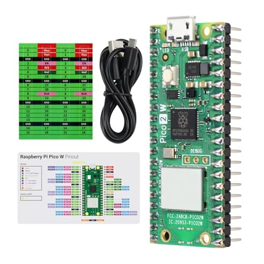 Freenove Raspberry Pi Pico 2 W Board Pre-Soldered Header, Dual Arm Cortex-M33 and Dual Hazard3 RISC-V Microcontroller, Development Board, Tutorial Example Projects