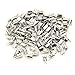 JETEHO 100 Pcs Stainless Steel Fold Over Cord Ends Terminators Crimp End Tips Jewelry Making, 7x3mm