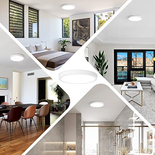 Brightever 3 Pack LED Flush Mount Ceiling Light, 7 Inch 1600LM, 150W Equivalent Modern Ceiling Light Fixture, 5000K Daylight White 0.67 Inch Thickness Light Fixtures Ceiling Mount, Non-Dimmable by Brightever - Image 7