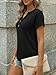 AUTOMET Womens Spring Tops 2026 Short Sleeve Shirts Henley Dressy Casual Blouses V Neck Fashion Tunics Trendy Flowy Clothing Black L