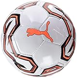 PU de 0, 65 mm Puma Futsal 1 Trainer Balón de Fútbol, Hombre, White/Shocking Orange Black, 4