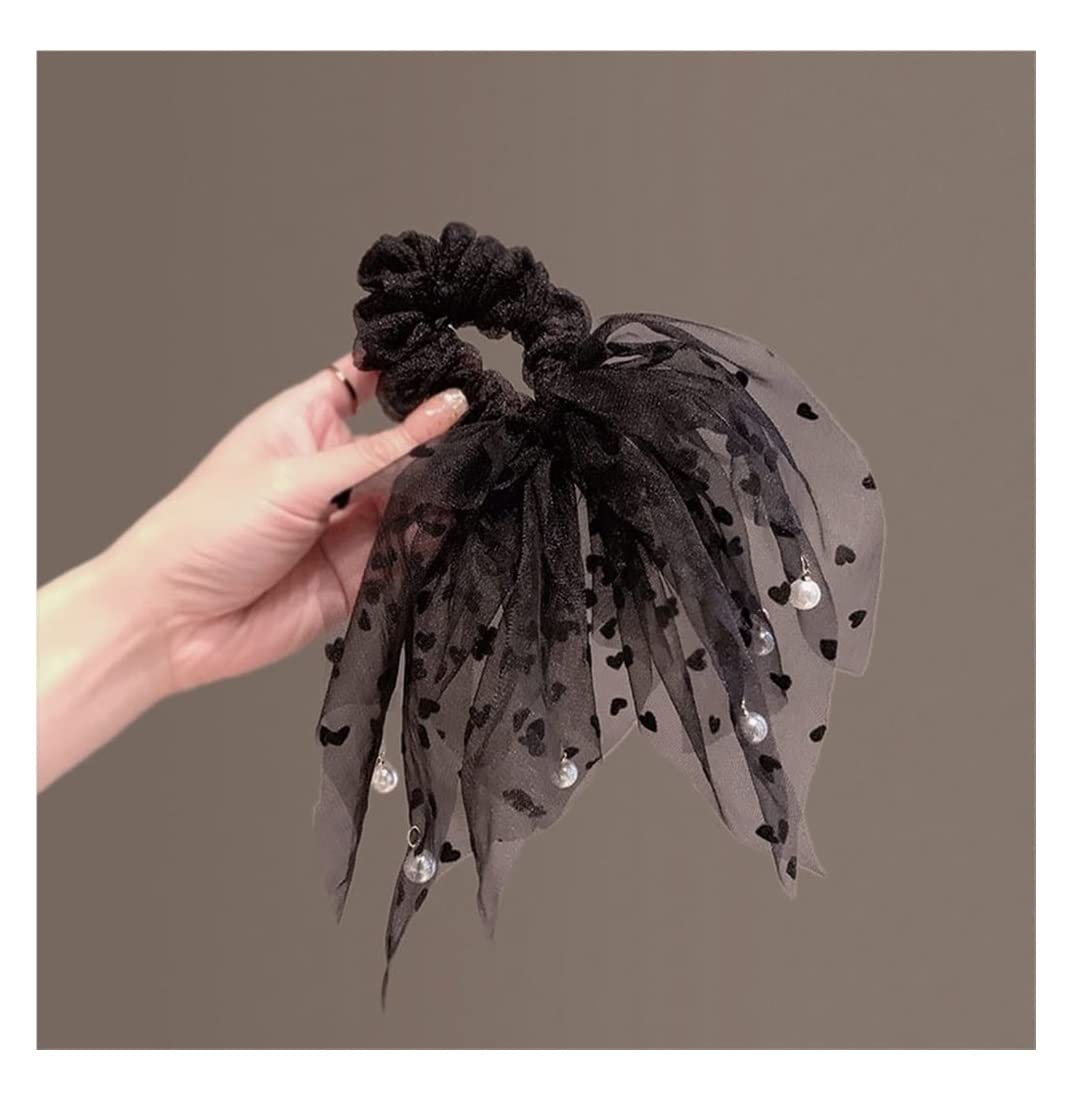 Gumka Do Włosów 2 Szt. Pierścień Do Włosów Streamer Head Rope Female Love Beads Tassel Opaska Z Kokardą Wiązaną Elastyczna Ozdoba Włosóws