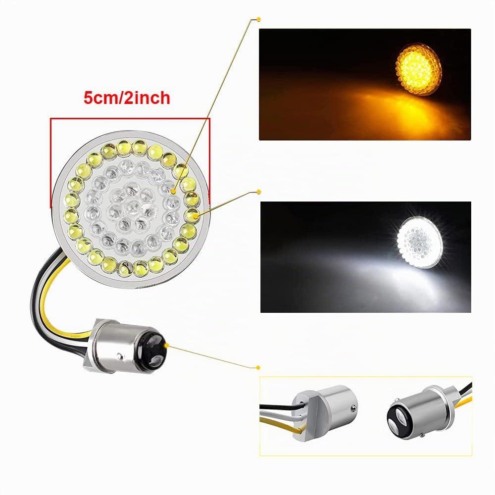 Riloer Moto LED clignotant frein feu arrière 1156/1157 adapté pour Harley Softail Dyna Sportster Touring Tri Glide