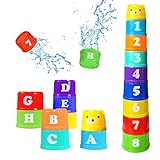 🍎Bestes Geschenk: Dies ist das beste Geschenk für Ihr Kind. Sie können mit Ihrem Baby spielen und eine gute Zeit mit der Familie haben. Gestapelte Tassen sind für Kinder über 6 Monate geeignet und müssen unter Aufsicht ihrer Eltern gespielt werden.