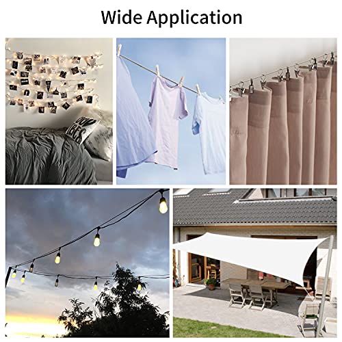 Sun Shade Sail Hardware Kit 6 Inch - 46 Pieces Set Stainless Steel Sun Sail Hardware Kit Mounting Accessories With Vinyl Coated Stainless Steel Wire Cable Ropes (12 Ft X 2) For Deck Railing #TOP5