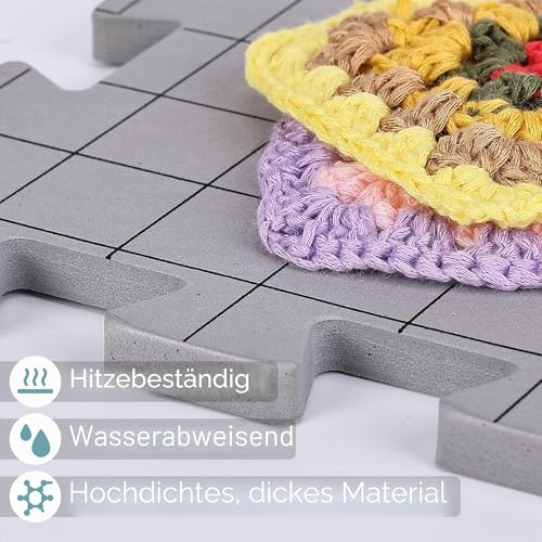 Mr. Pen Blocking Mats, 4er-Pack, 12x12 Zoll, mit 50 T-Pins, für Stricken und Häkeln – Bild 5