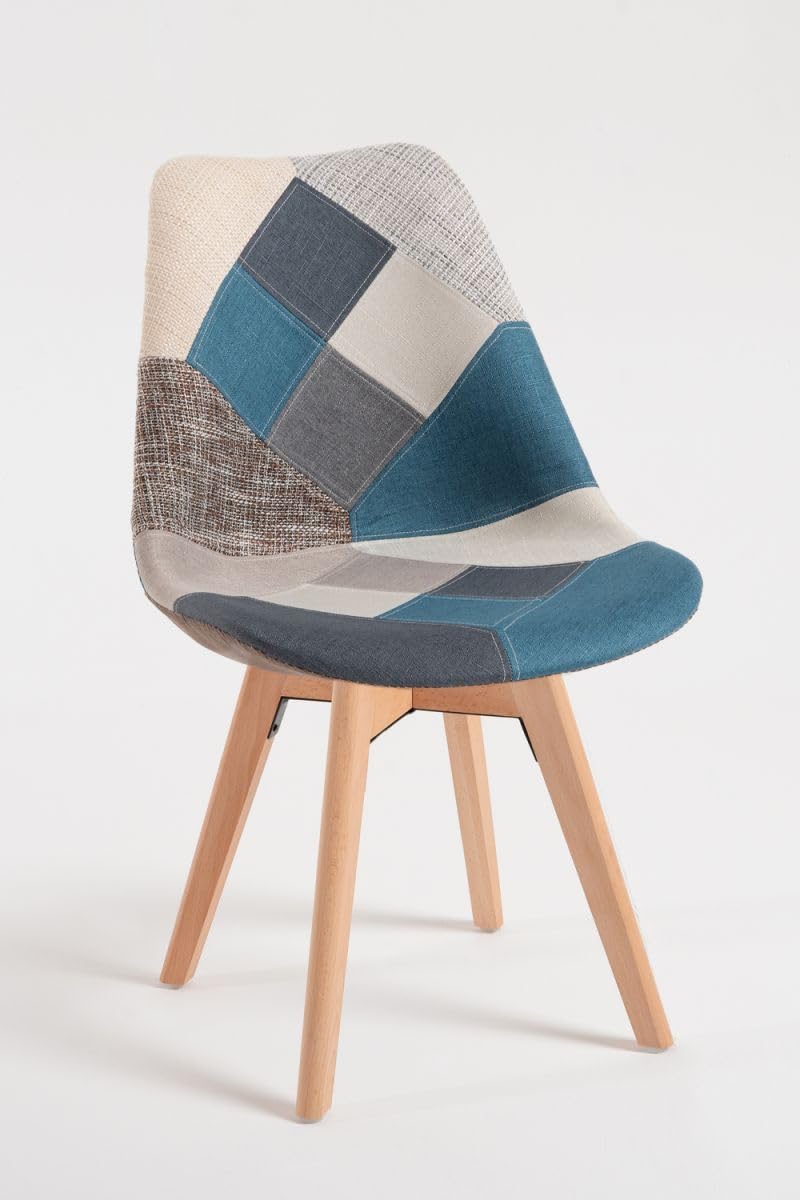 Regalos Miguel - Sillas Comedor - Silla Synk Patchwork - Azul