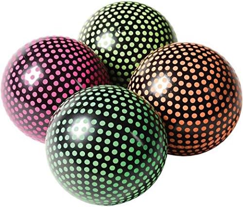 5 in. Neon Polka Dot PVC Balls - 4 Assorted Color