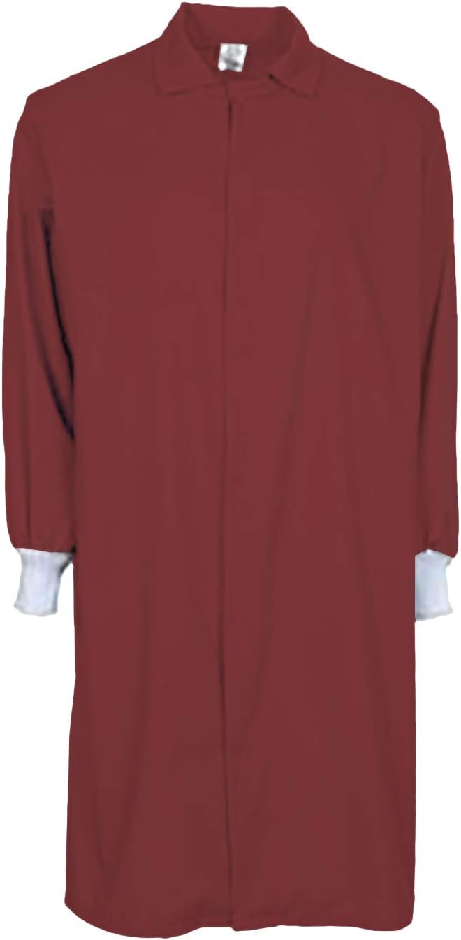 Poly/Cotton Gripper Snap Knit Cuff Pocketless Medical Cover Up Lab Coat