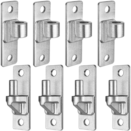 Image of Insaga Wall Mount Gate Hinges Heavy Duty (4Pack), Hot-Dip Galvanized Steel, 600LB Load Capacity, Universal Fit for Wood, Concrete & Brick Posts, Outdoor Farm Fence Gate Hardware Kit (4.9 inchx1.5 inch)