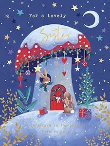 Paperlink Sister Christmas Card Wonderful – Luxury Woodland Animals ...