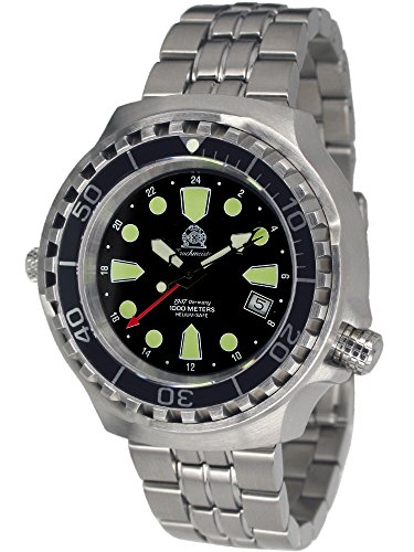 Preisvergleich Produktbild Tauchmeister Deutschland Taucher 1000m - Swiss 24h GMT Uhrwerk T0299M