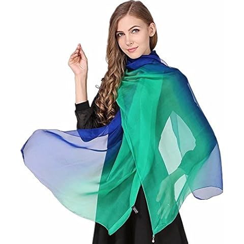 WindamazingStory Womens 100% Mulberry Silk Scarf Scarves Hair Floral Long Scarf For Birthday Gifts Cover