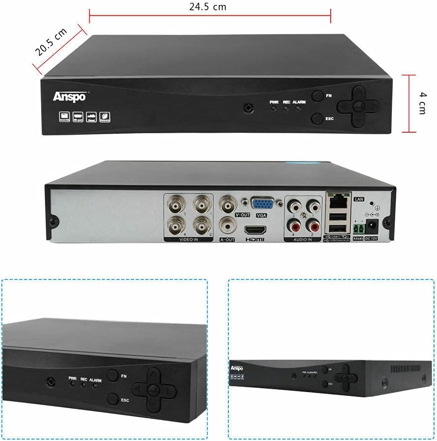 Anspo DVR dimensions and views