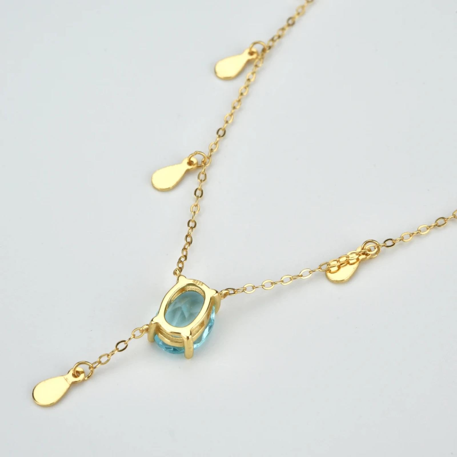 Halskette Ketten Schmuck Herren Frauen Anhänger Necklaceovaler Tropfenanhänger Lange Kette Halskette