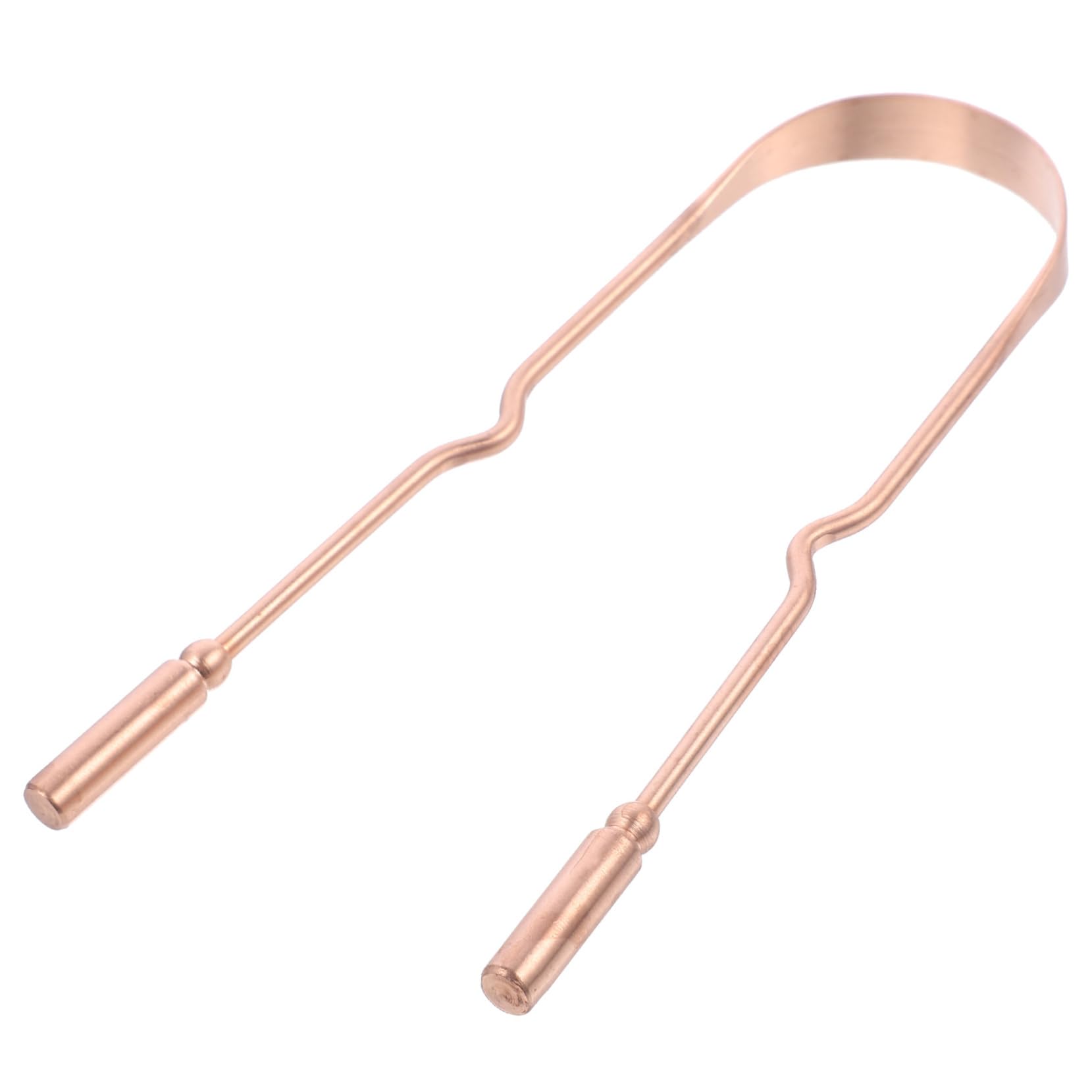 FOYTOKI 1Pc Portable Copper with Storage Box Ergonomic Oral Care Tool for Fresh Breath for Home Travel Use Lightweight Durable Design