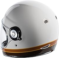 Vista 2 de TORC - Casco de cara completa para motocicleta, de fibra de vidrio T1, aprobado por DOT y ECE, estilo retro