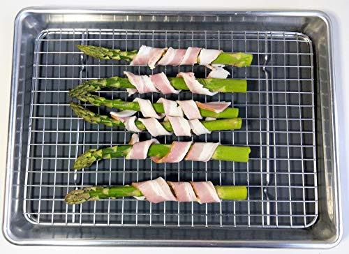 image for Checkered Chef Baking Sheet Set - Large Stainless Steel Quarter Pan fo