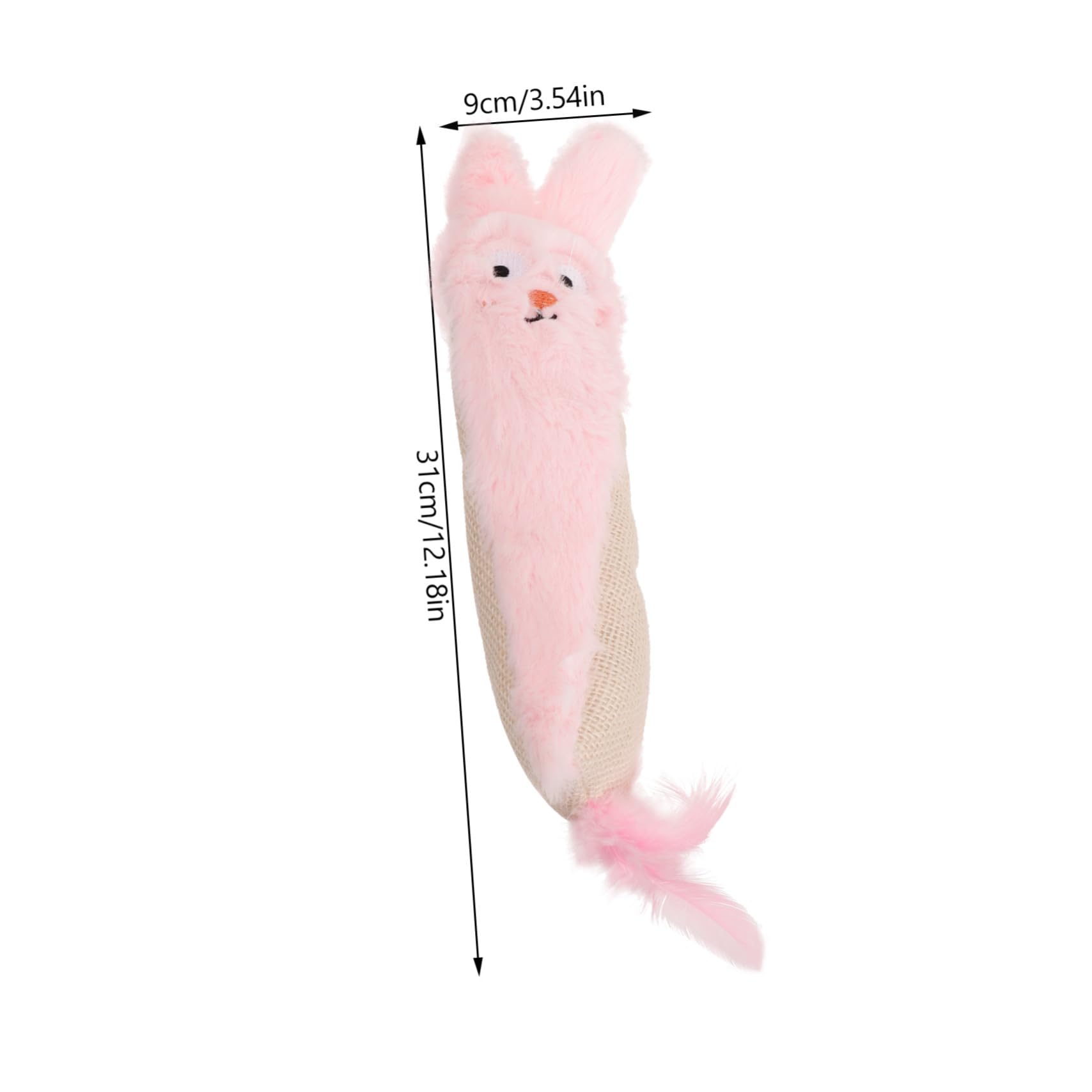 POPETPOP Jouet Herbe à Chat avec Papier Froissé Jouet Interactif Peluche à Mâcher pour Chat
