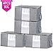 Produktbild NORTHERN BROTHERS Aufbewahrungstasche Kleideraufbewahrung Unterbett Aufbewahrungsbeutel mit Reißverschluss für Bettdecken Große Bettdecke Aufbewahrungsbeutel 4PCS
