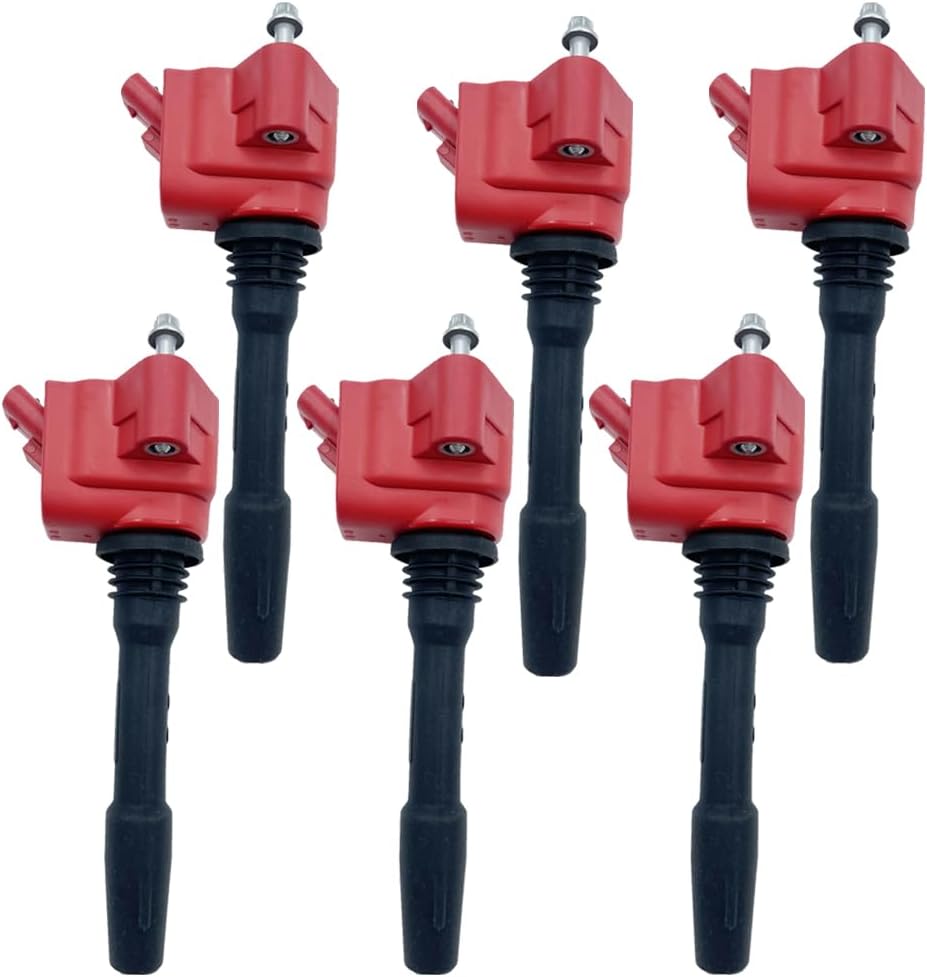 High Energy Ignition Coil Packs Set Of 6 Compatible With BMW 3 4 5 6 7 8 Series X3 X4 X5 X6 X7 Z4 M4 M140I M240I G12 G28 G30 G31 G32 B58 S58 3.0T V6 Replacement For 12138678438 UF750
