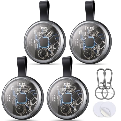 2025 New Air Tracker Tags-4 Pack Compatible with Apple Find My (iOS Only), Bluetooth Tracker Smart...