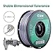 eSUN 3D 3mm PETG Solid Silver Filament 1kg (2.2lb), PETG 3D Printer Filament, Actual Diameter 2.85mm +/- 0.05mm, Solid Opaque Silver