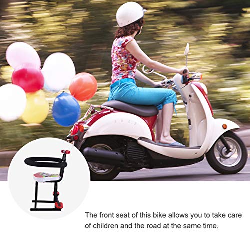 Garneck Cadeirinhas infantis de bicicleta com corrimão e pedal, assento de segurança infantil para b