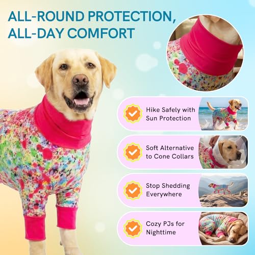 Sychien Dog Sun Shirt Breathable UPF 50+ UV Protection Summer Pet Apparel Quick Dry Lightweight Stretchy Soft Dogs Cooling Vest for Small Medium Large Dogs, Mesh Fabric, Mixed Color, M — view 4