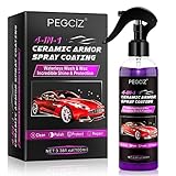 Ceramic Car Coating Spray, Auto Wachs 4 in 1 High Protection Quick Ceramic Coating Auto Polish Clean Restore Schützen Sie Wasserlose Waschen/Wachs Quick Coat Spary für Autos 100ml