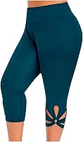 Vista 79 de Pantalones capri para mujer, estilo casual, de verano, elásticos, de cintura alta, pantalones de yoga, ajuste atlético, pantalones deportivos
