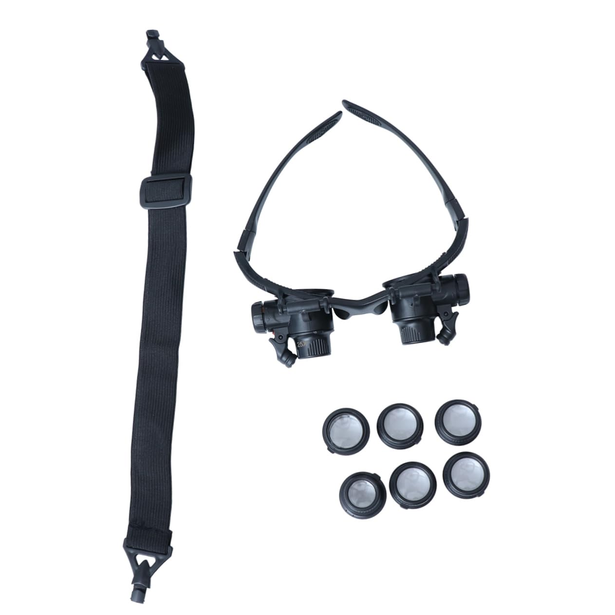 KONTONTY 4X Magnification Jeweler Watch Repair Magnifier Glasses Led Light Loupe Headb