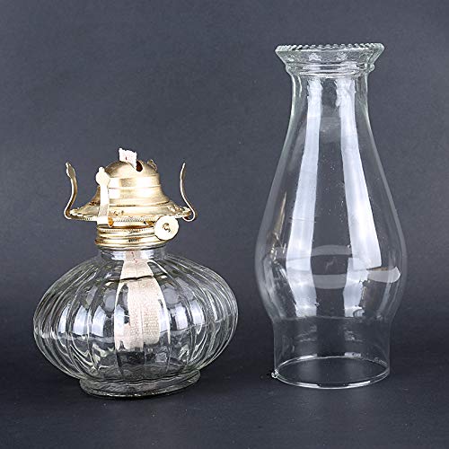 Rudxa Lampe a Petrole pour Usage Intérieur, Lampe a Huile en Verre Vintage, 33 cm/ 13'