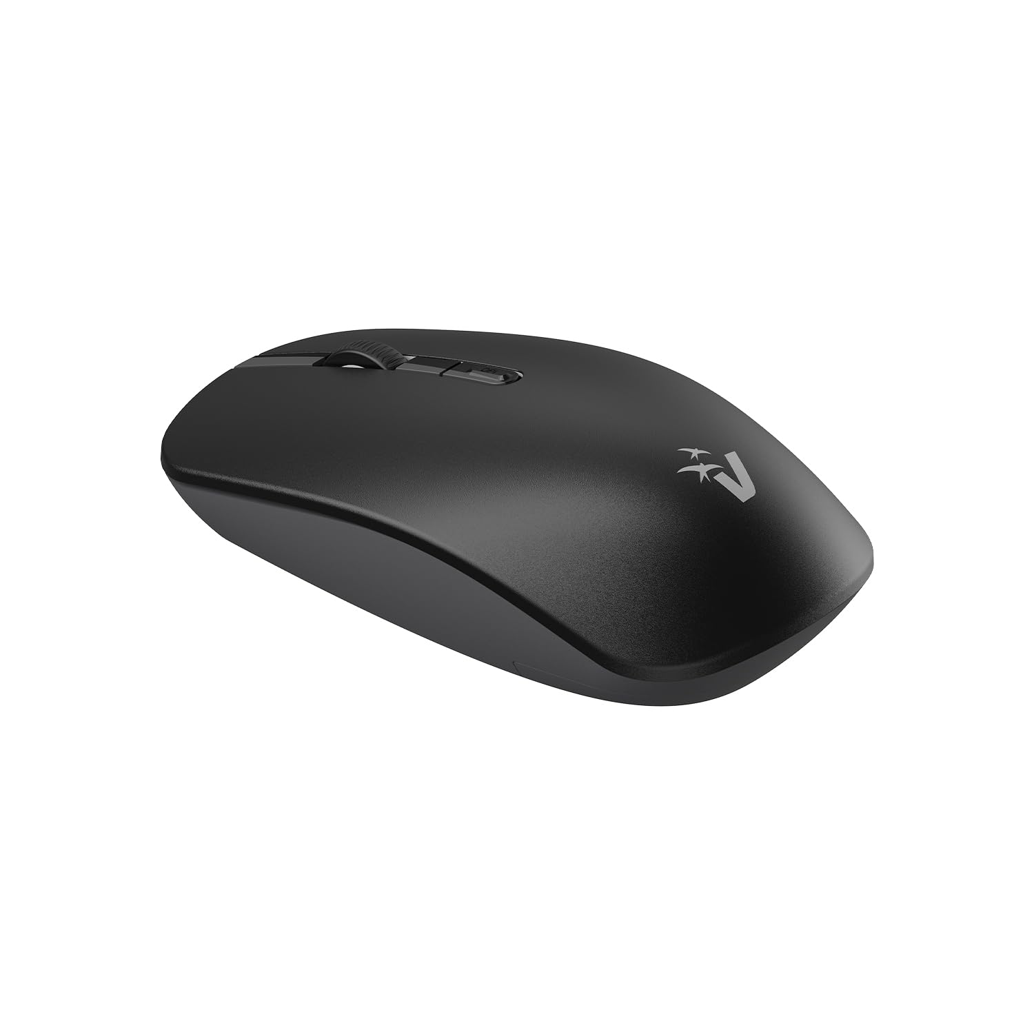 VulTech MW-10 kabellose optische Maus, leise, 1600 DPI, kabellos, 2,4 GHz, 3 Tasten + Scrollrad + DPI-Schalter, beidhändig, kompatibel mit Notebook/PC/MacBook/Linux – Schwarz