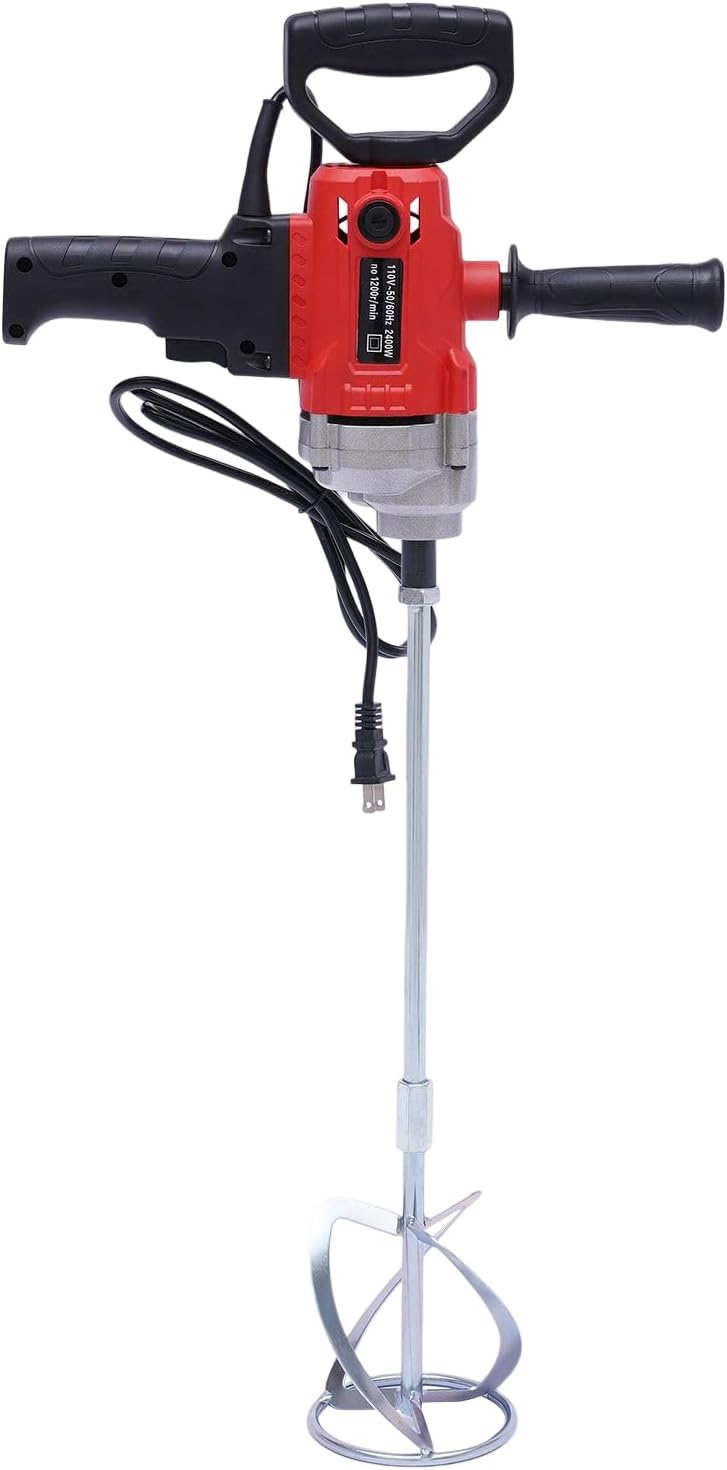 2400W 1200rpm Corded Electric Drill Mixer,Concrete Mud Drill Mixing,Cement Mixer Tool Machine