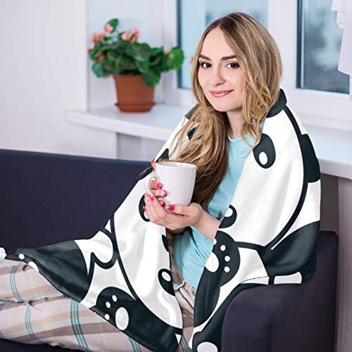 Couverture douce sans couture thermique motif panda pour canapé - 8