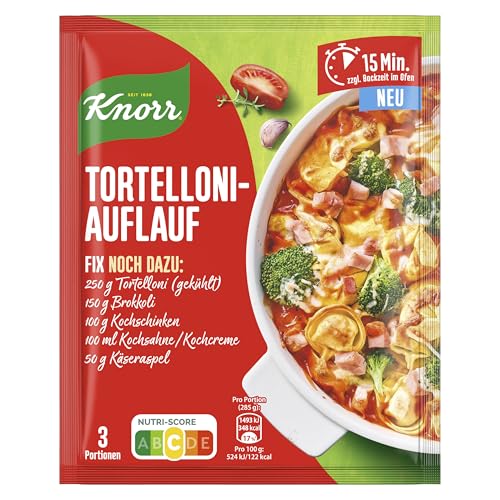 Knorr Fix Würzmischung Tortelloni-Auflauf für ein leckeres Gratin ohne geschmacksverstärkende Zusatzstoffe 3 Portionen