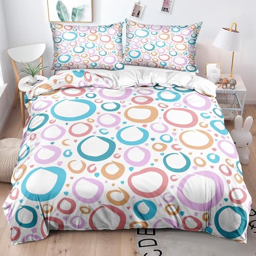 Parure housse couette 220x240 anti-plis en microfibre douce avec fermeture eclair efficace - 4