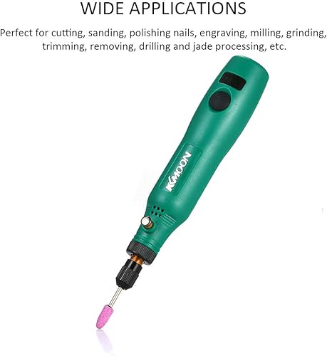 Miniatura 9 de Baugger Herramienta rotativa inalámbrica, 18 V 1.2 W, mini amoladora eléctrica, mini mango de molienda, molienda, pulido, micro amoladora,