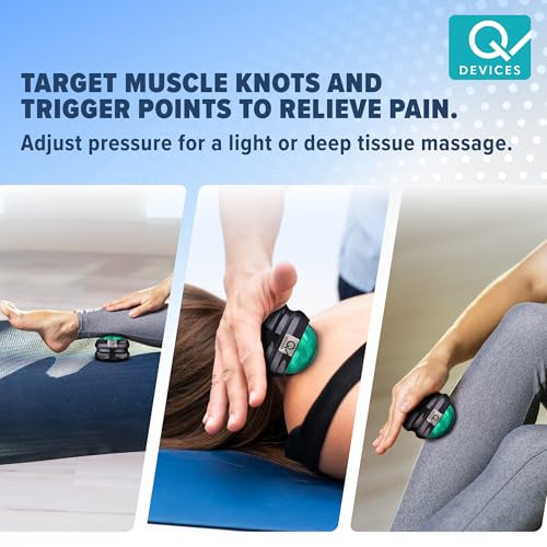 Image of Q DEVICES Cold & Hot Massage Roller Ball - 3-in-1 Muscle Recovery Tool for Cryotherapy, Heat & Aromatherapy - Ice Roller for Plantar Fasciitis, Muscle Knots, Neck & Back Pain Relief - Blue